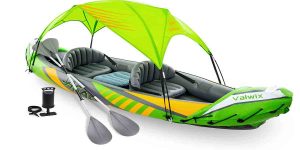 Valwix 2 Person Inflatable Kayak for adults and sun canopy